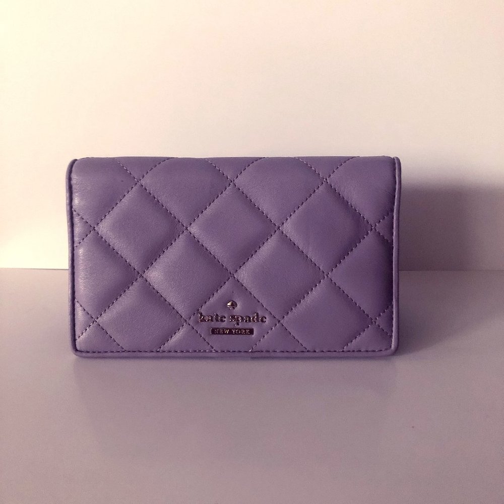 Kate Spade Adalita Quilted Purple Wallet